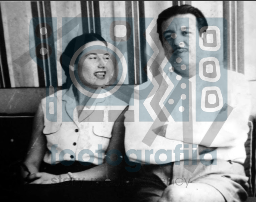 أنور وجدي وزوجته الفنانة ليلى فوزي